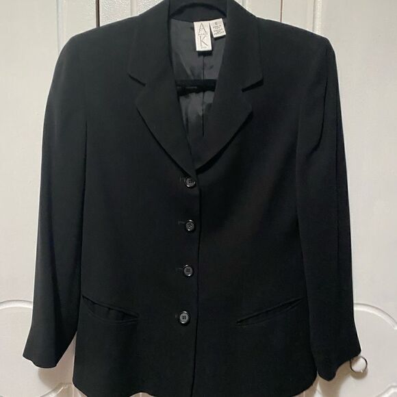Anne Klein Black fully lined blazer jacket size 6 - Picture 1 of 8